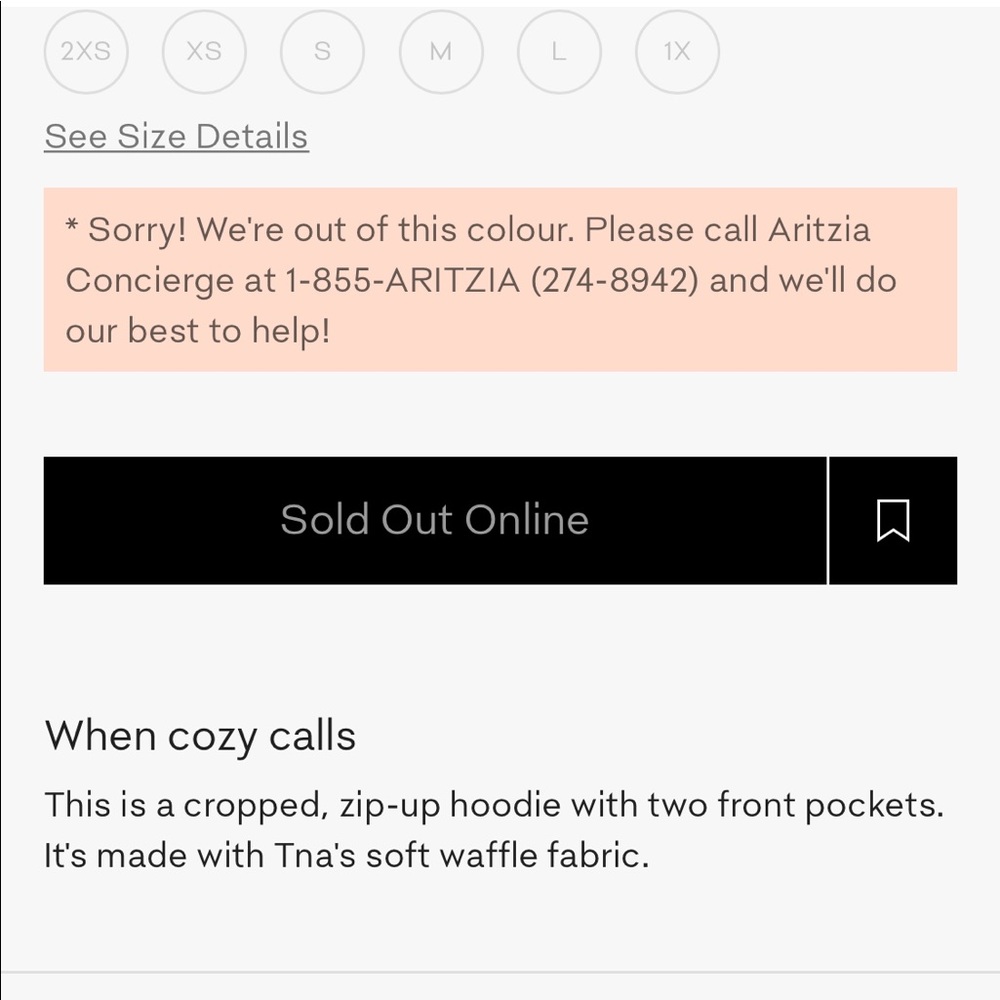 Aritzia Tna Thermal Zip Hoodie - Picture 8 of 8